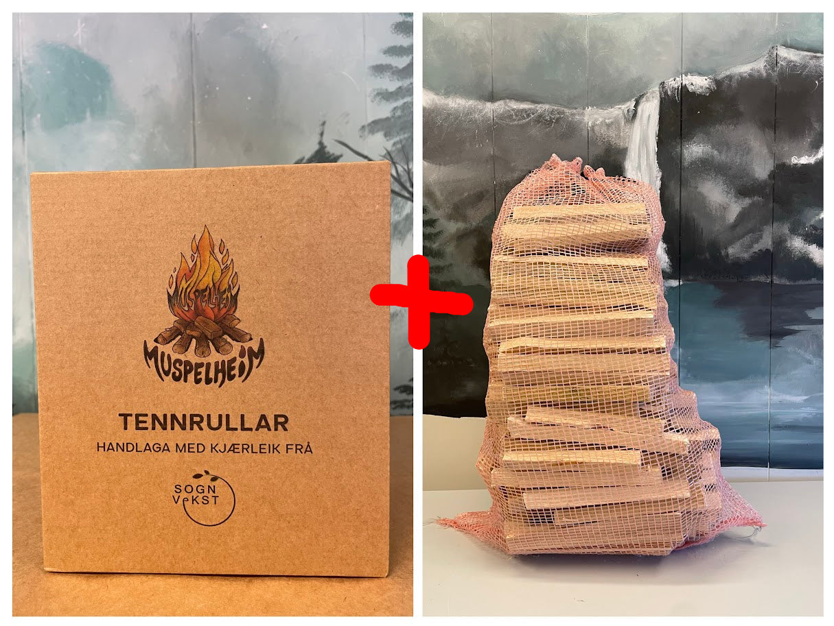 Opptenningsved + Tennruller