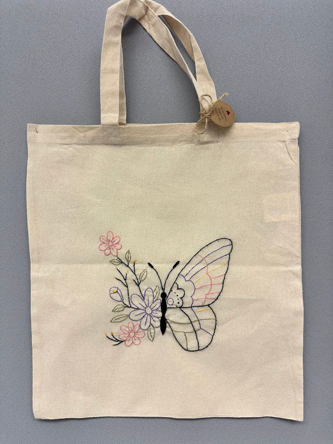 Handlenett håndbrodert stor