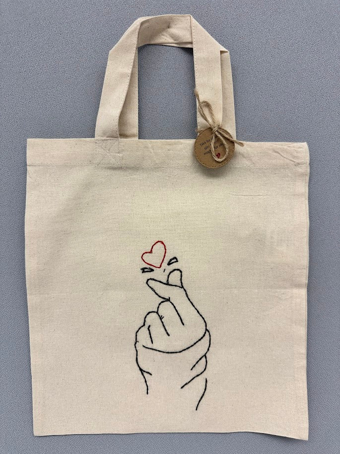 Handlenett håndbrodert liten