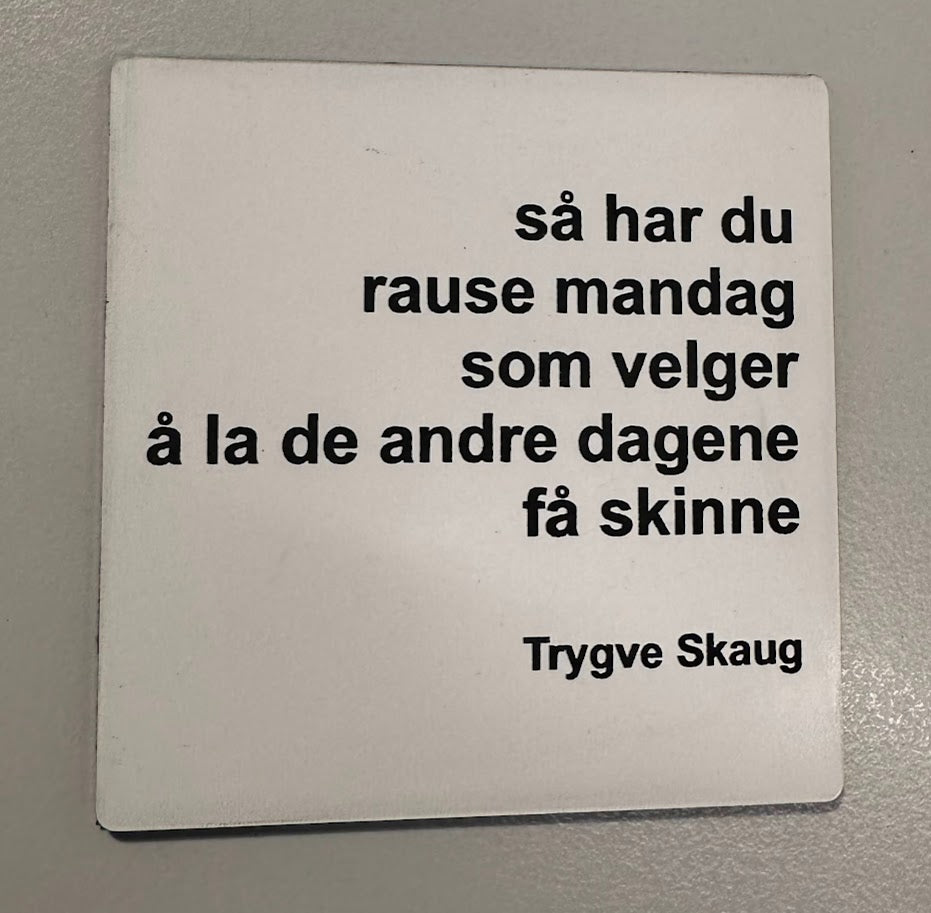 Kjøleskapsmagnet - Trygve Skaug